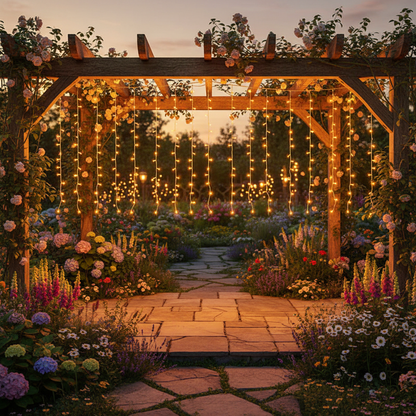 LED Lichterketten Outdoor mit Eiszapfen-Optik in 3 Längen 40 50 und 60cm für Pergola