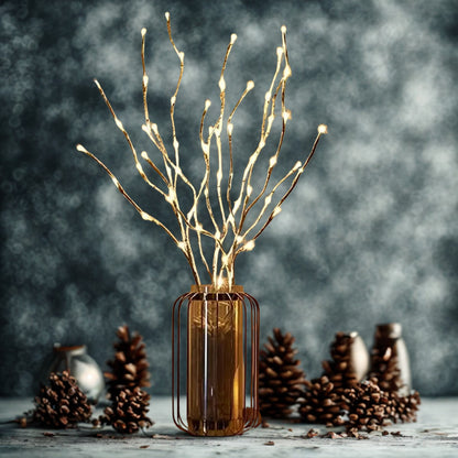LED Zweige mit 50 Lichtern - hochflexible Raumdekoration, die jedem Raum Ruhe und Gemütlichkeit verleiht