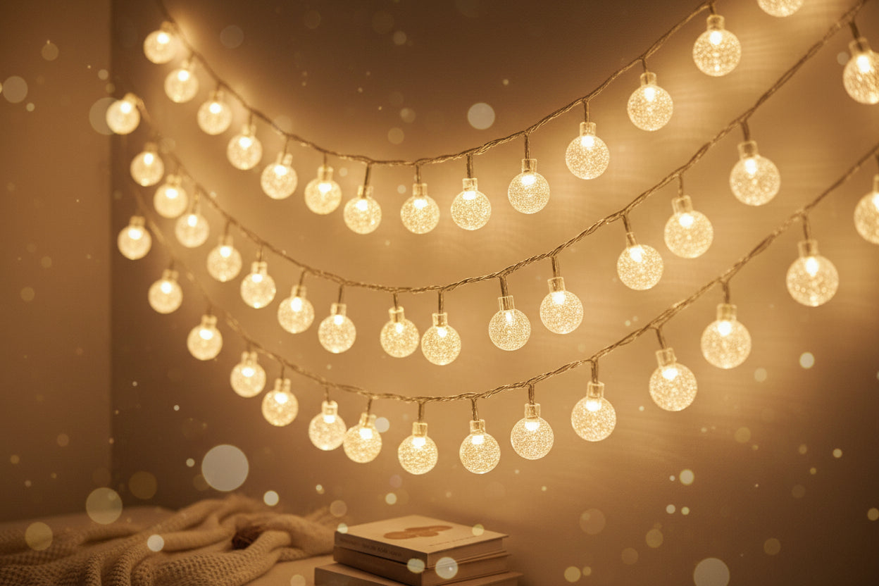 Kreative Anwendungs- ideen für die Kristall Lichterkette LED bei festlichen Anlässen.