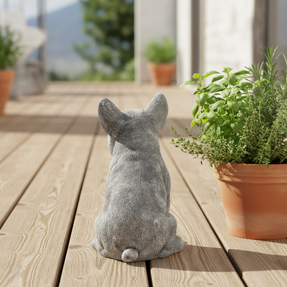 Hundefigur Gartendeko aus Harz - Hund Statue Figur