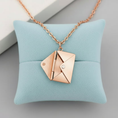 Liebesbrief Halskette mit Umschlag-Anhänger, elegantes Geschenk mit Bedeutung für besondere Menschen, briefumschlag halskette geschenk.