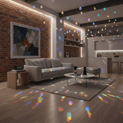 Zwei verschiedene Varianten der Kristall Lichterkette LED: USB und Batteriebetrieb.