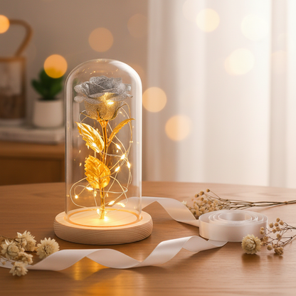 Konservierte Rose im Glas – kein Verwelken, keine Pflege, dauerhaft schön