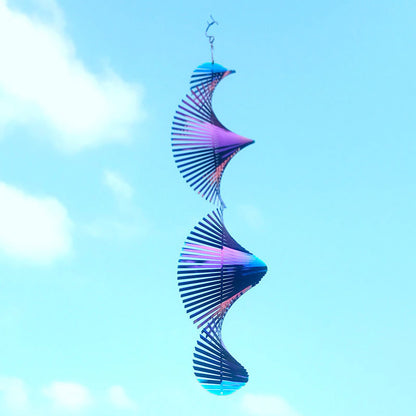 Windspiel hängend multicolor – Rotierendes Metall Windrad mit Aufhängehaken