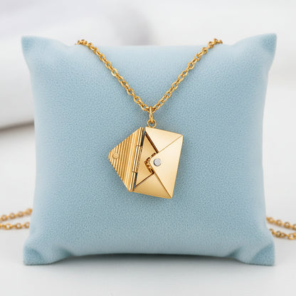 Edel designte Liebesbrief Halskette mit Umschlag-Anhänger, perfekte Geschenkidee für Mama oder Freundin, briefumschlag halskette geschenk.