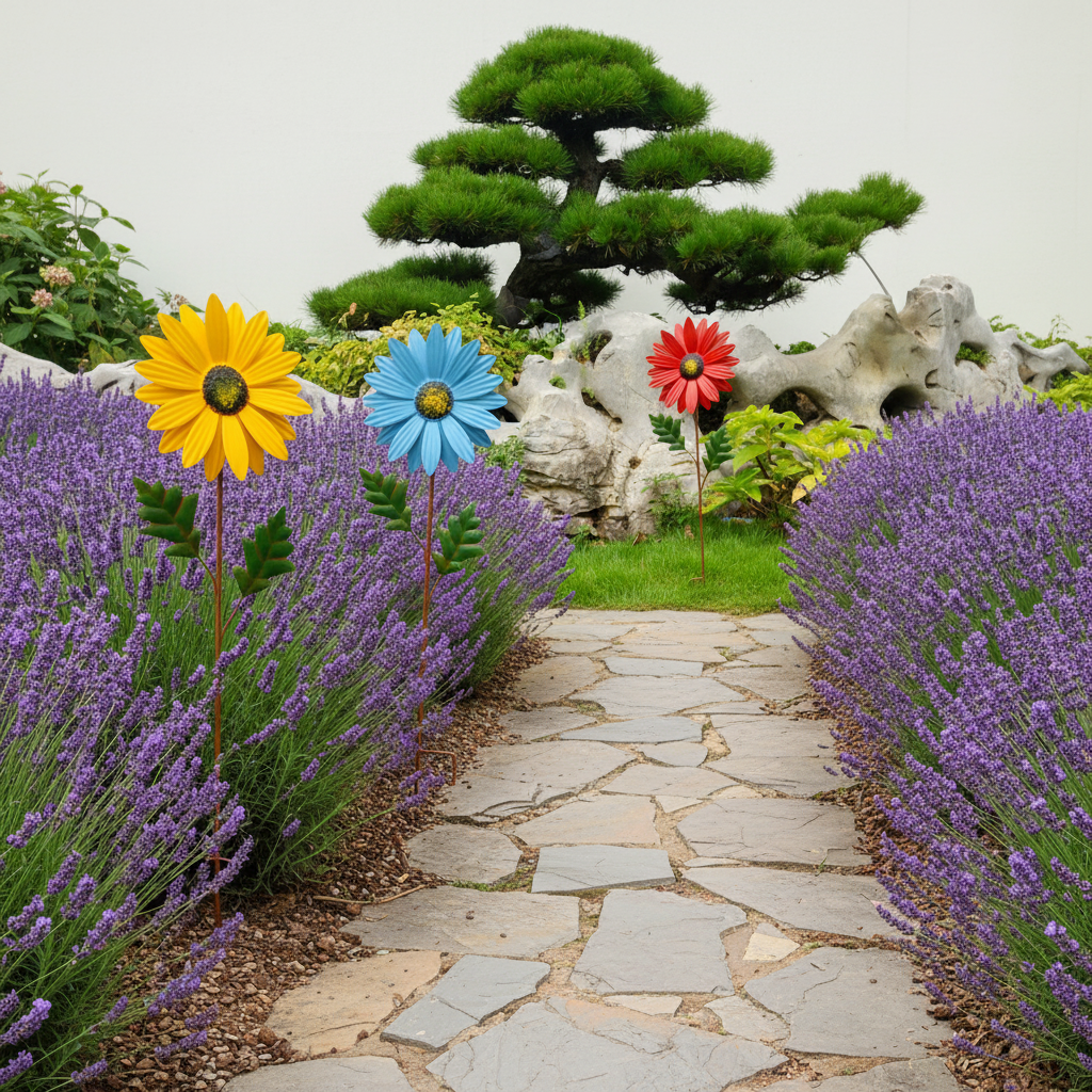 Gartenstecker Schmiedeeisen Blumentopf Halter Metall Deko