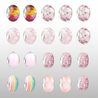 Elegante Geschenkbox des Charm-Armband Sets zum Selbstgestalten, ideal für Jungen und Mädchen, die ihre eigenen einzigartigen Schmuckstücke kreieren möchten.