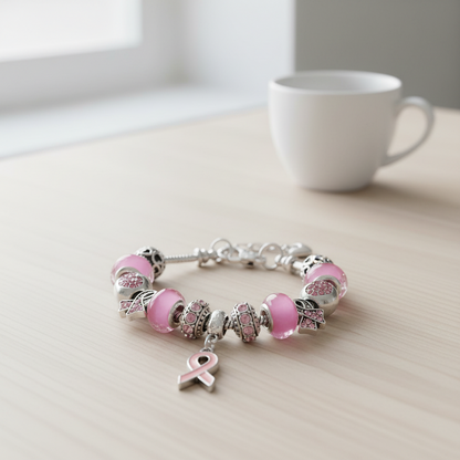 Trage das Pink Ribbon Armband Brustkrebs für jeden Tag oder besondere Anlässe. Schönheit und Bedeutung vereint in diesem bezaubernden Armband.