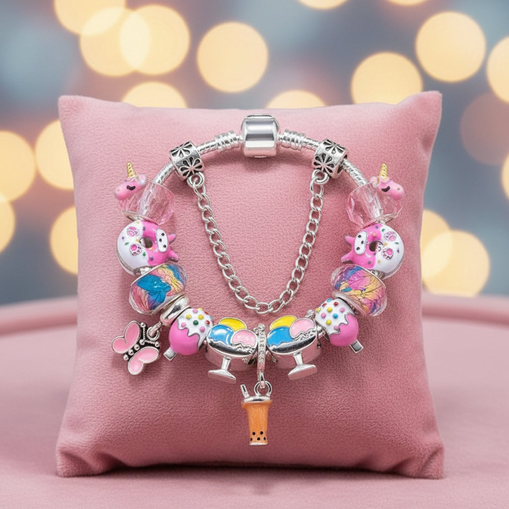 Charm Armband Mädchen & Damen – Beads Schmuck Geschenk, ideal für Geburtstage und besondere Anlässe.