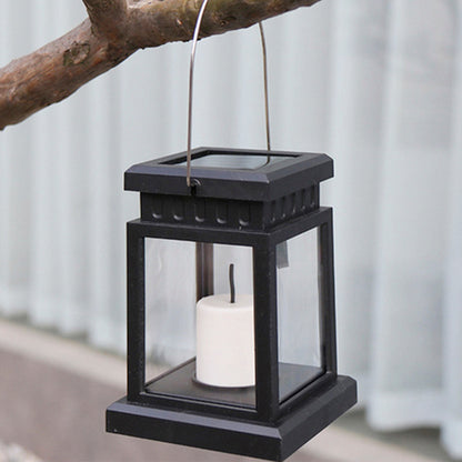 Solar Kerze Outdoor mit warmem Flackerlicht im rustikalen Design für Boden und Tisch