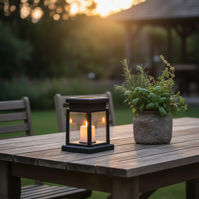 Solar Flackerkerze Outdoor IP44 spritzwassergeschützt für Balkon und Terrasse