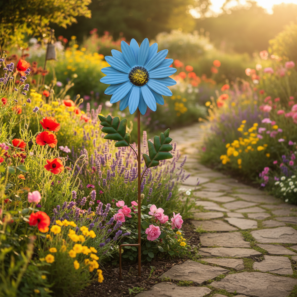 Gartenstecker Schmiedeeisen Blumentopf Halter Metall Deko