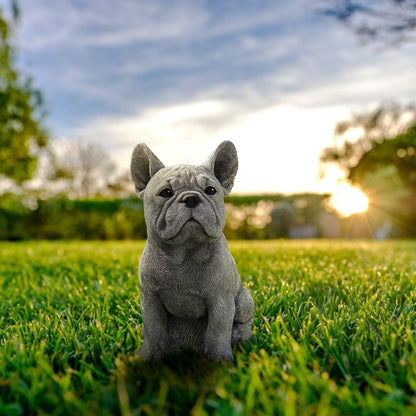 lumoraX Hundefigur Gartendeko Harz | Hund Statue Figur wetterfest Garten Terrasse