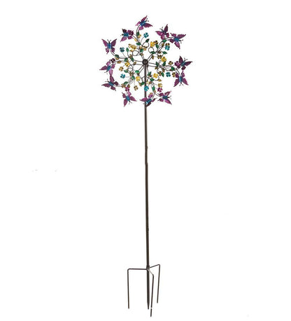 Schmetterling Windspiel Metall – Gartenstecker mit rotierendem Schmetterling