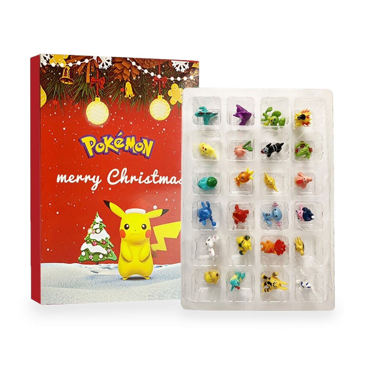 Pokémon Adventskalender mit Box-Motiv Rot Tannenbaum