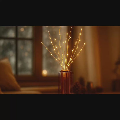 LED Zweige mit 50 Lichtern | Natürliche Deko (Eiche & Birke)