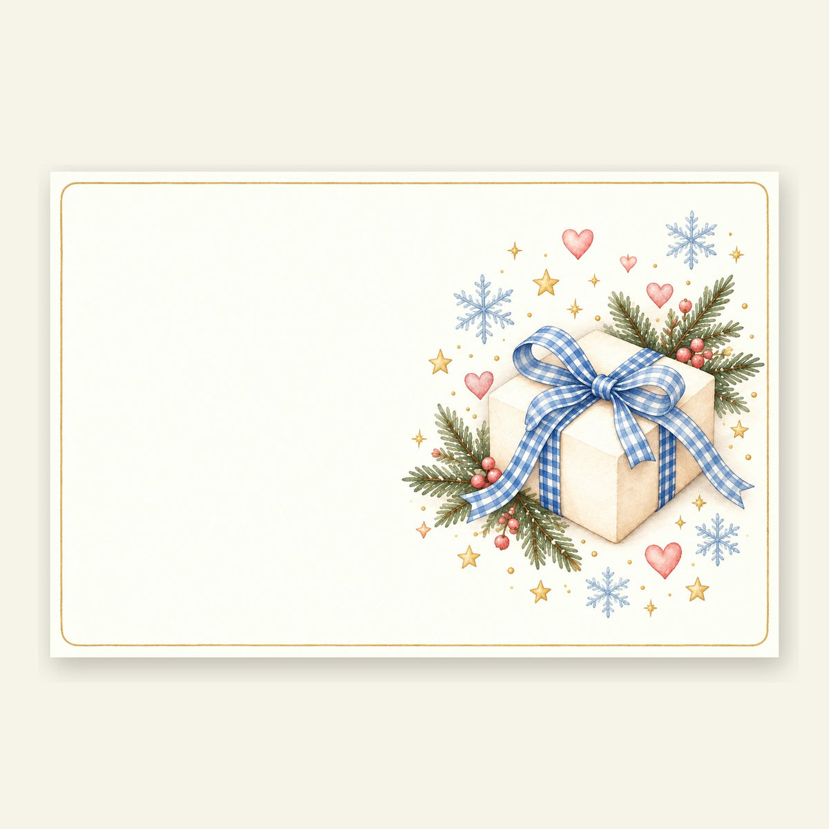 Motiv des Geschenkgutschein Winters im Aquarell-Stil von lumoraX